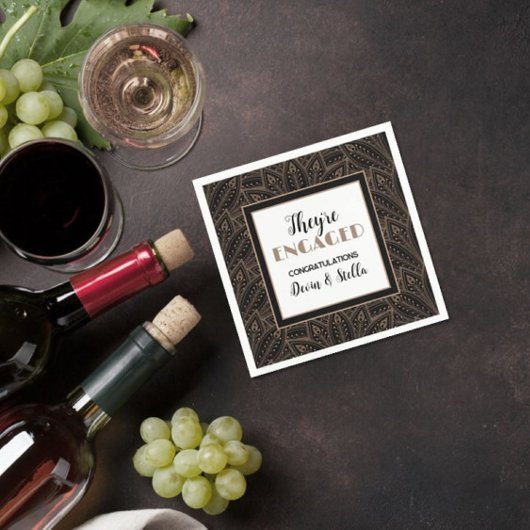 おしゃれ！エンゲージメントパーティーのナプキン スタンダードカクテルナプキン