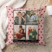 おしゃれ カップル 4 フォト モダン エレガント お気に入り クッション (ブランケット)