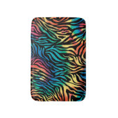 おしゃれ カラフル ゼブラ ストライプ パターン バスマット (正面縦)