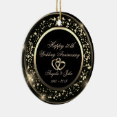 おしゃれ ゴールド コンフェッティ 50周年 結婚記念日 セラミックオーナメント (右)