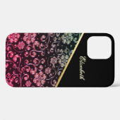 おしゃれ ゴールド ブラック 花柄 オリジナルデザイン Case-Mate iPhoneケース (裏面 (横))