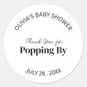 おしゃれ サプライズ ベビー シャワー ラウンドシール (正面)