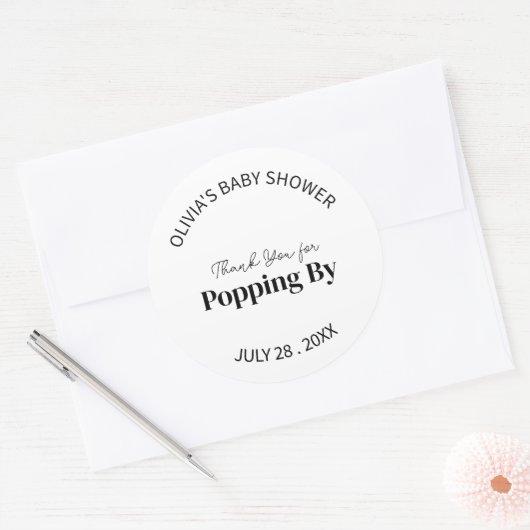 おしゃれ サプライズ ベビー シャワー ラウンドシール (封筒)