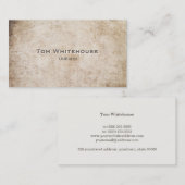 おしゃれ シンプル アンティーク ラスティック ビンテージ ベージュ ストーン 名刺 (正面/裏面)
