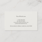 おしゃれ シンプル アンティーク ラスティック ビンテージ ベージュ ストーン 名刺 (裏面)