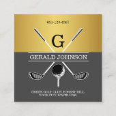 おしゃれ シンプル エレガント ゴルフ モノグラム 名刺 (裏面)