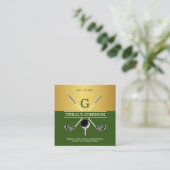 おしゃれ シンプル エレガント ゴルフ モノグラム 名刺 (スタンド正面)