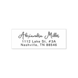 おしゃれ シンプル スクリプト セルフ インキング アドレススタンプ セルフインキングスタンプ