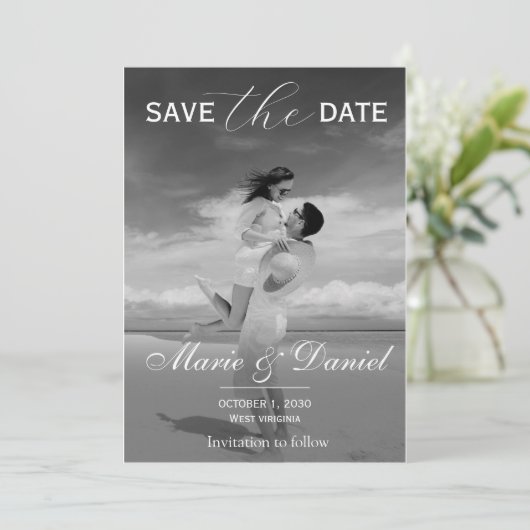 おしゃれ シンプル 全写真 ダブル 両面 Save The Da セーブザデート (スタンド正面)