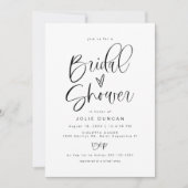 おしゃれ タイポグラフィ ミニマル ボヘミアンスタイルのウェディングシャワーの招待状 招待状 (正面)