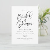 おしゃれ タイポグラフィ ミニマル ボヘミアンスタイルのウェディングシャワーの招待状 招待状 (スタンド正面)