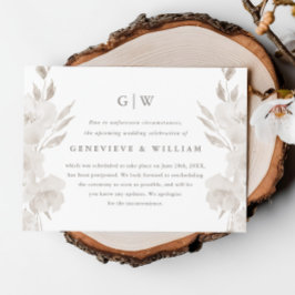 おしゃれ ニュートラル フラワー フォト ウェディング 延期