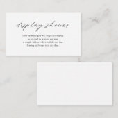 おしゃれ ミニマル エレガント シンプル ディスプレイ シャワー エンクロージャーカード (正面/裏面)