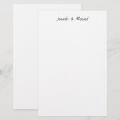 おしゃれ モダン エレガント シンプル ミニマル ウェディング 便箋 (正面/裏面)