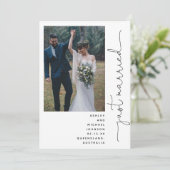 おしゃれ モダン 結婚式 披露宴のみ 2枚 写真 招待状 (スタンド正面)