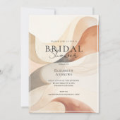 おしゃれ, 現代的, ナチュラルカラー 波, ウェディング, 招待状 (正面)