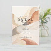 おしゃれ, 現代的, ナチュラルカラー 波, ウェディング, 招待状 (スタンド正面)