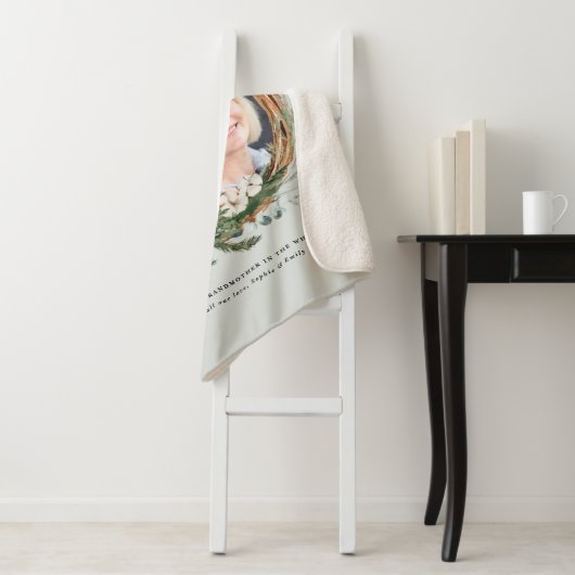 おしゃモダンれな葉エレガントの多いリースの写真の母親 シェルパブランケット (インサイチュ)