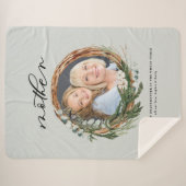 おしゃモダンれな葉エレガントの多いリースの写真の母親 シェルパブランケット (正面(横))