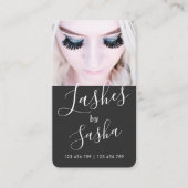 おしゃモダンれなQRコードトレンディーラッシュフォトビジネスカー 名刺 (正面)