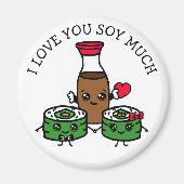 おしょうが大好き気のあるそぶりをした マグネット (正面)