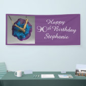 おしりと紫とグレーの90歳の誕生日パーティー 横断幕 (トレードショー)