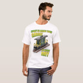 おしりを職場に連れてきて日 (グリーンキャブース) Tシャツ (正面フル)