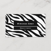 おしエレガントゃれなゼブラ柄 名刺 (正面)