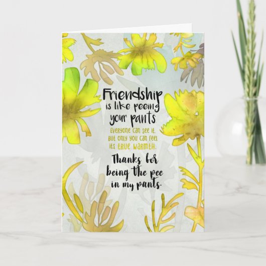 おし感謝していゃれをして カード (正面)