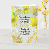 おし感謝していゃれをして カード (黄色い花)