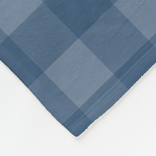 『おじいお気に入りのちゃんブルーギンガム』 フリースブランケット (角)