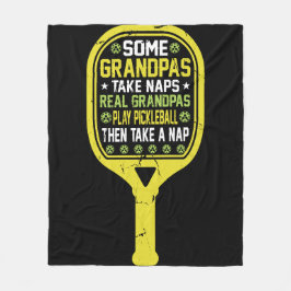 おじいさんたちが昼寝する。実在遊漬物 フリースブランケット