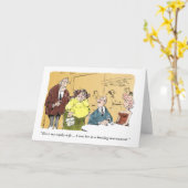 おじいさんと彼の「トロフィー」の結婚記念カード カード (黄色い花)