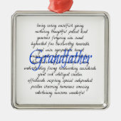 おじいさんのための言葉 メタルオーナメント (正面)