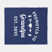 おじいさんアヴェログランプスパパおじいちゃんに昇進 フリースブランケット (正面(横))