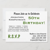 おじいさん誕生日パーティー-古いさびついたトラック 招待状 (裏面)