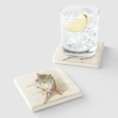 おじいさん読マウスの新聞 ストーンコースター (横)