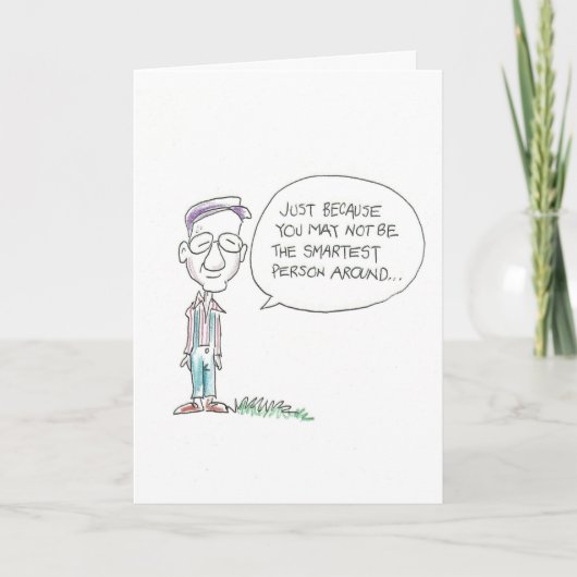 おじいさん、賢くない カード (正面)