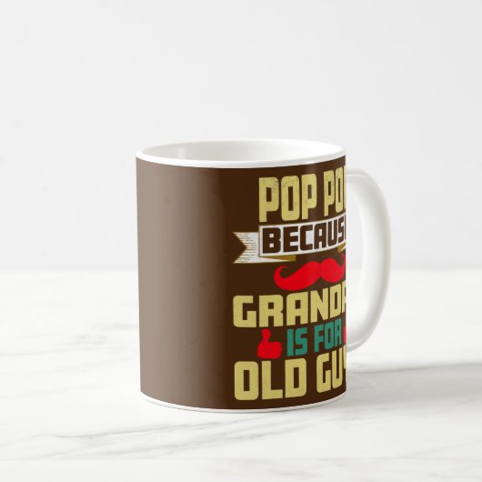 おじいさポップ・アートのんポップ・アートのは年配の人のためだから コーヒーマグカップ (正面右)