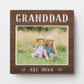 おじいさ素朴んパーソナライズされた父 フォトプラーク (正面)