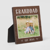 おじいさ素朴んパーソナライズされた父 フォトプラーク (正面)