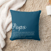おじいちゃんおじいちゃんパパ定義スクリプトブルー クッション (ブランケット)