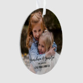 おじいちゃんおばあちゃんが好きかわいいクリスマス写真 オーナメント (正面)