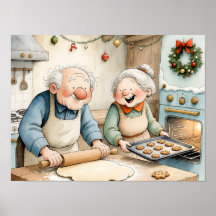 おじいちゃんおばあちゃんとクリスマスクッキー作り