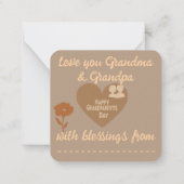おじいちゃんおばあちゃんの日おめでとう ノートカード (裏面)