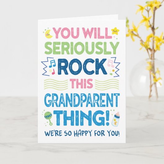 おじいちゃんおばあちゃん誕生おめでとう！あなたならきっとできる！ カード (黄色い花)