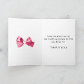 おじいちゃんおばあちゃん、感謝を込めた花のクラフトカード サンキューカード (内部)