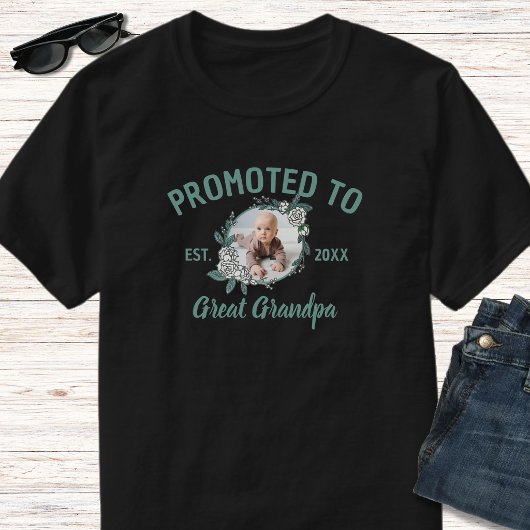 おじいちゃんおめでとう 1 枚の写真 Tシャツ