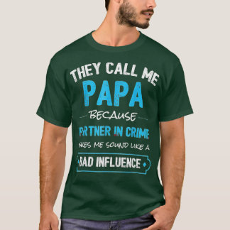 おじいちゃんおもしろいギフトパパパートナー犯罪(2) Tシャツ