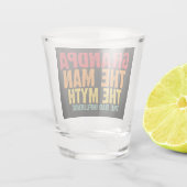 おじいちゃんおもしろい男の神話の伝説 ショットグラス (裏面)